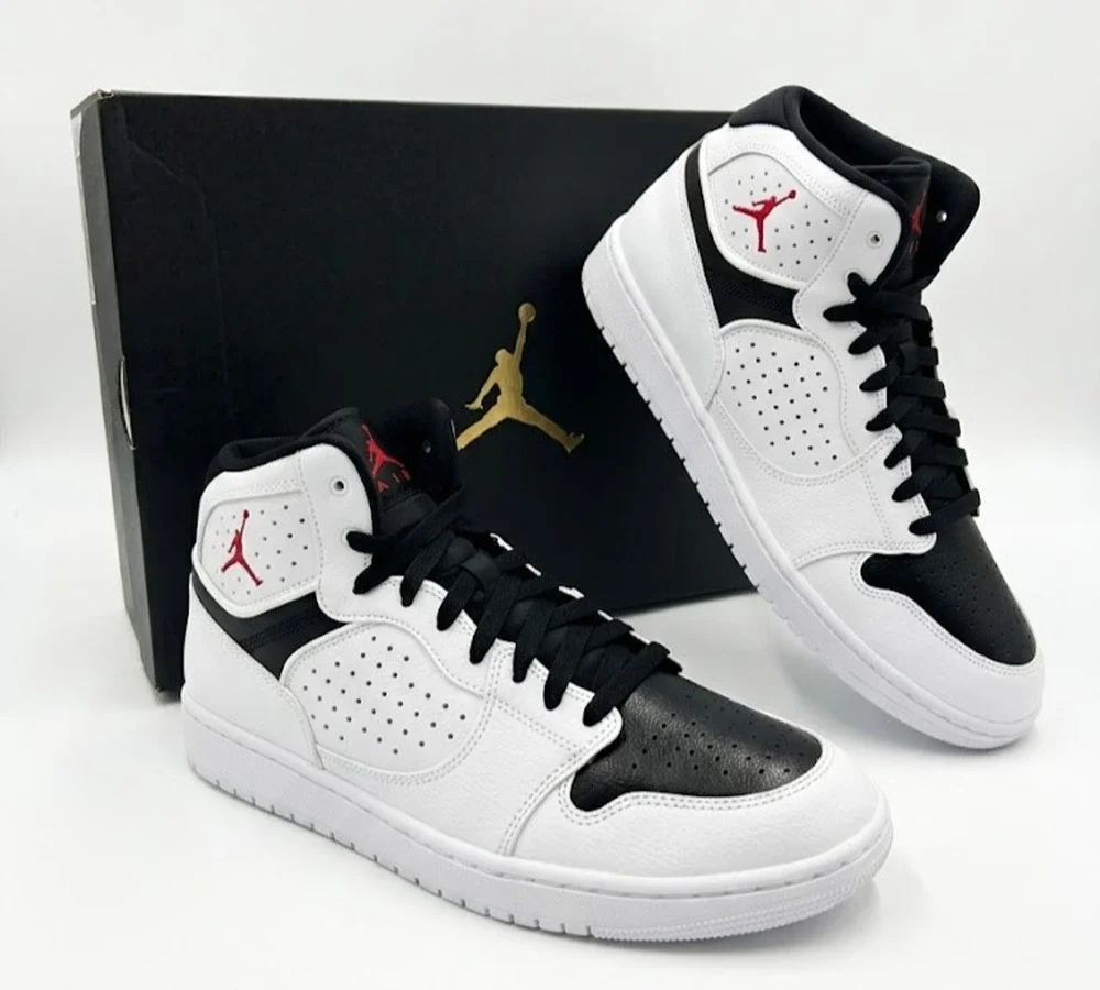 Jordan Access Men's Shoes - White/Black/Red - Size US 13